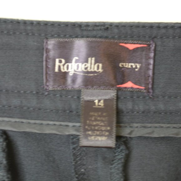 Rafaella CURVY Size 14 Womens Dark NAVY BLUE Stretch CASUAL Dress Trouser SHORTS - Picture 2 of 4